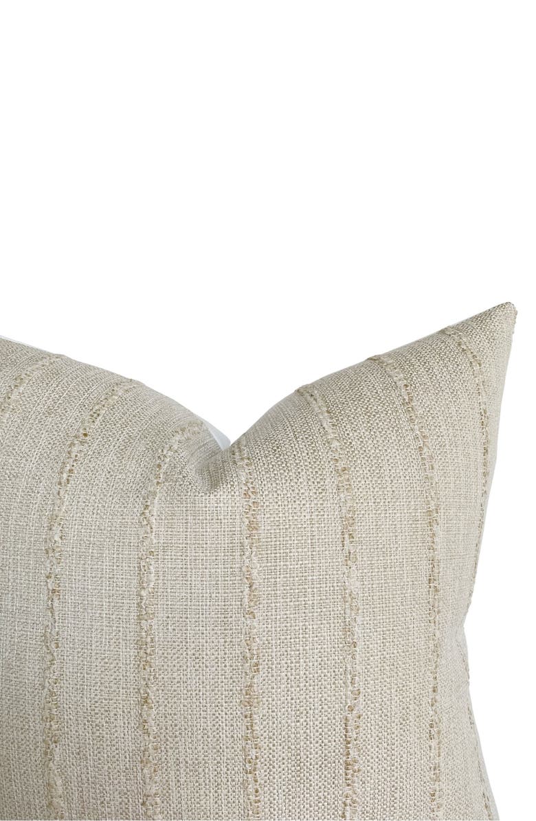 Linen & James Chloe Sandy Beige Stripe Pillow Cover, Alternate, color, Beige