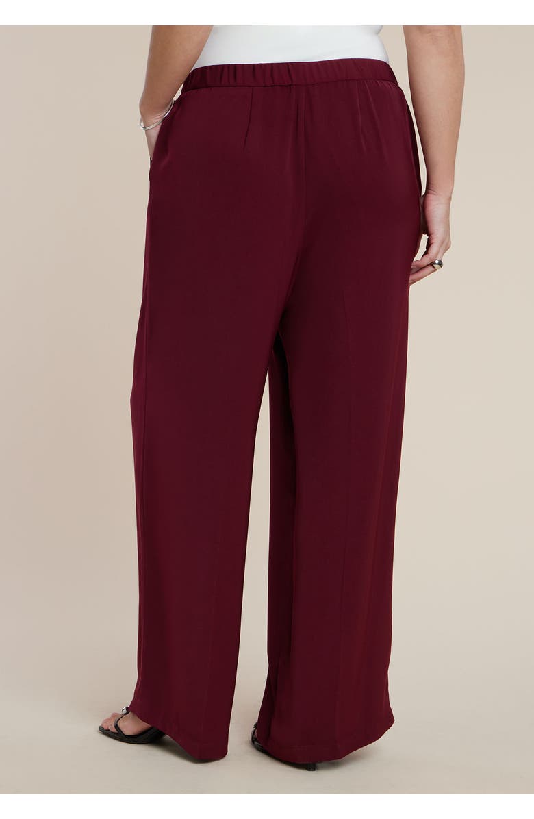 ELOQUII Wide Leg Trouser, Alternate, color, Wine