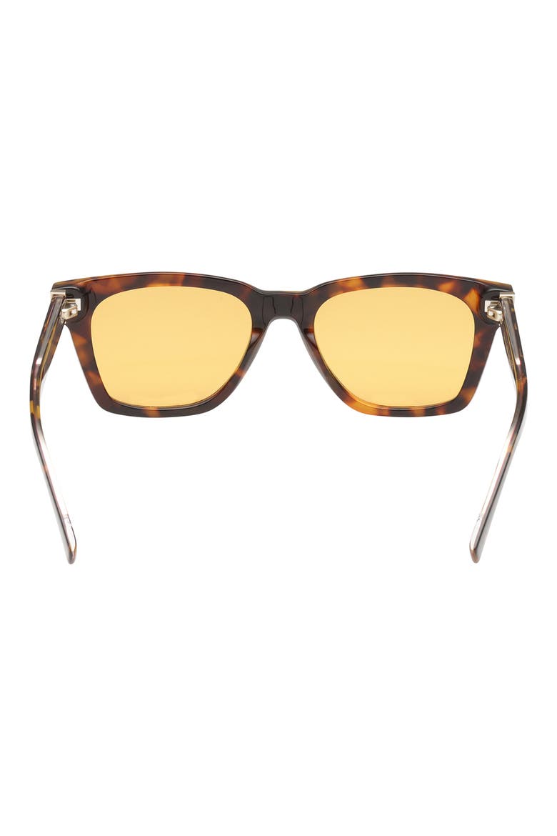 52mm Square Sunglasses, Alternate, color, DARK HAVANA / BROWN LENS