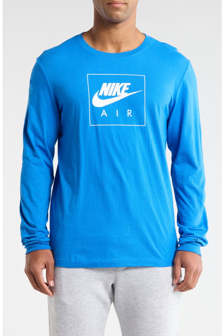 Air Logo Long Sleeve Graphic T-Shirt, Main, color, SIGNAL BLUE