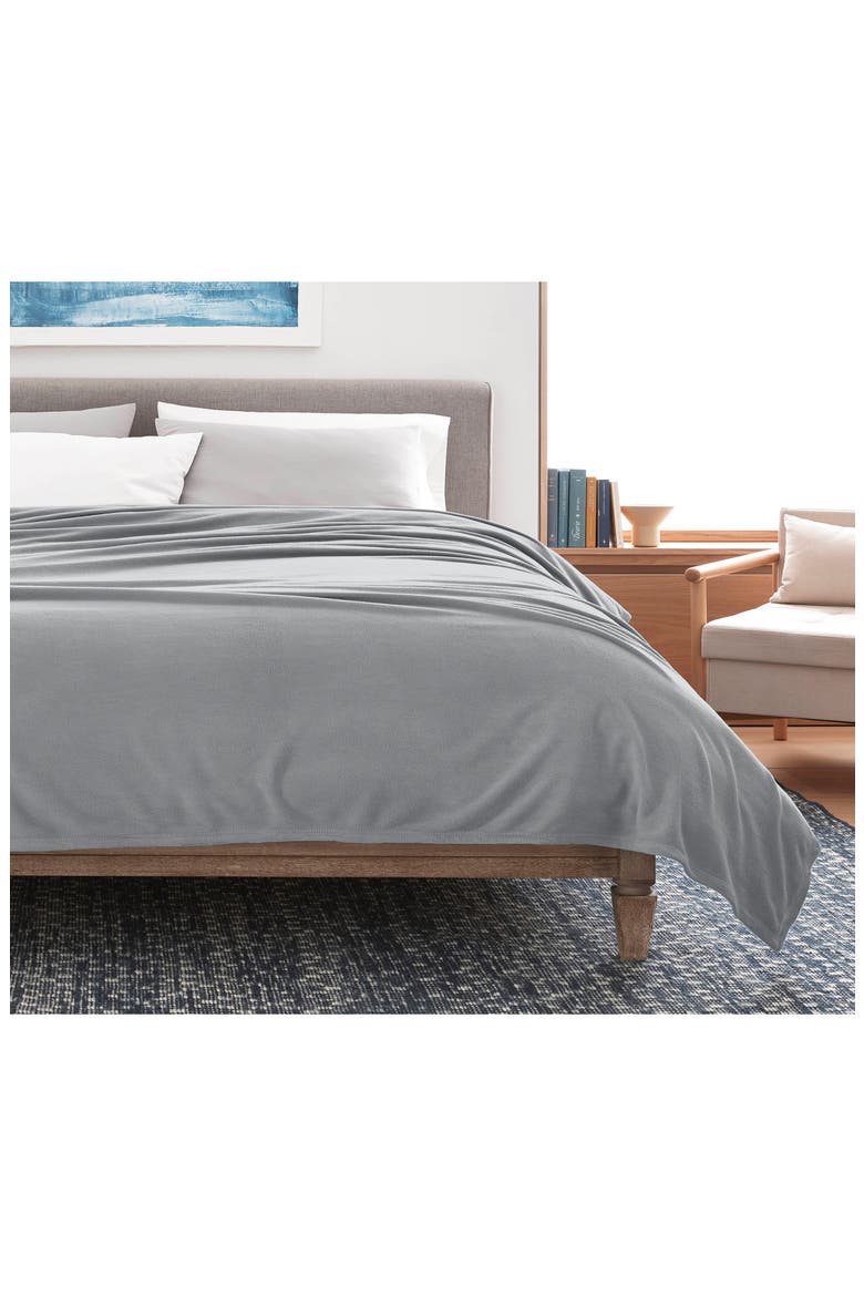 Microfleece Throw Blanket, Alternate, color, LIGHT GREY