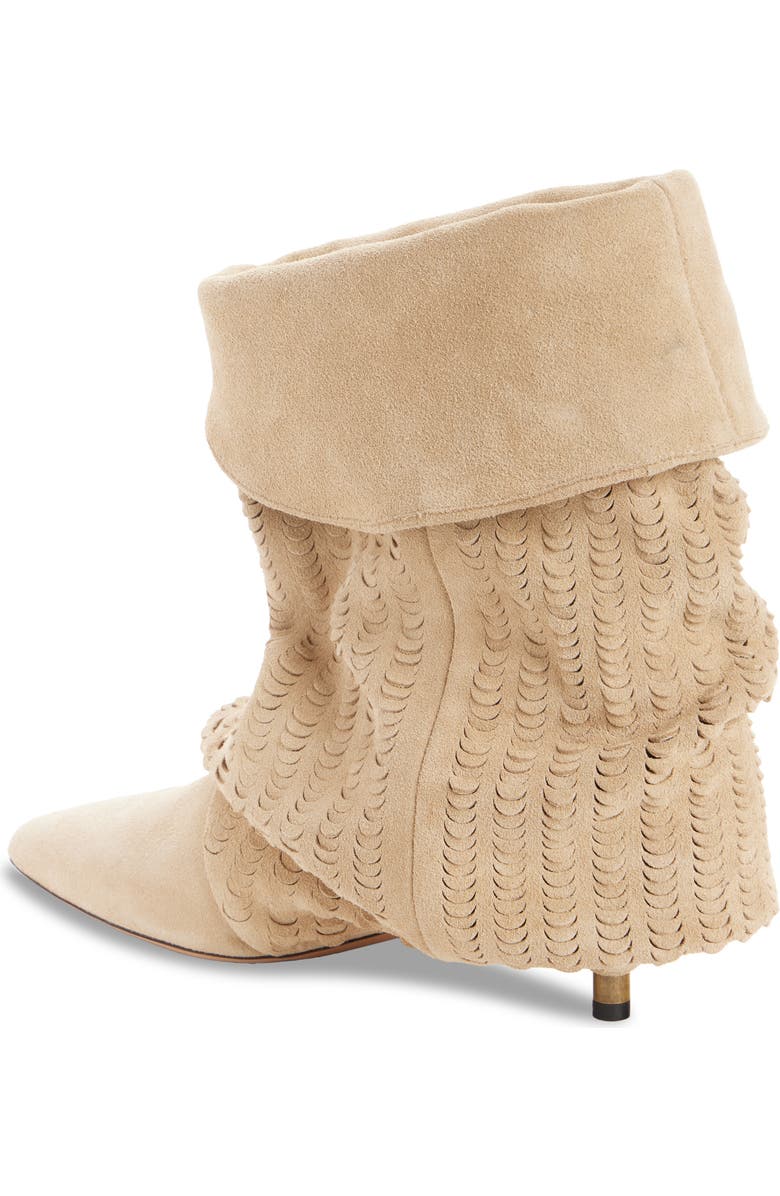 Isabel Marant Edrika Perforated Pointed Toe Bootie, Alternate, color, Deep Beige