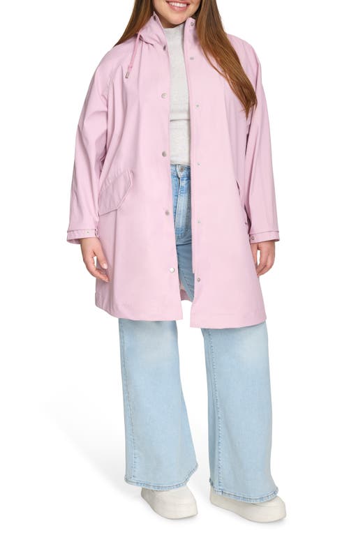 Levi's Water Resistant Hooded Raincoat In Blush