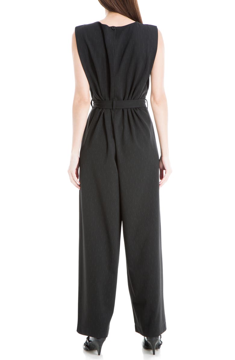 MAX STUDIO Ponte Tie Waist Jumpsuit, Alternate, color,
