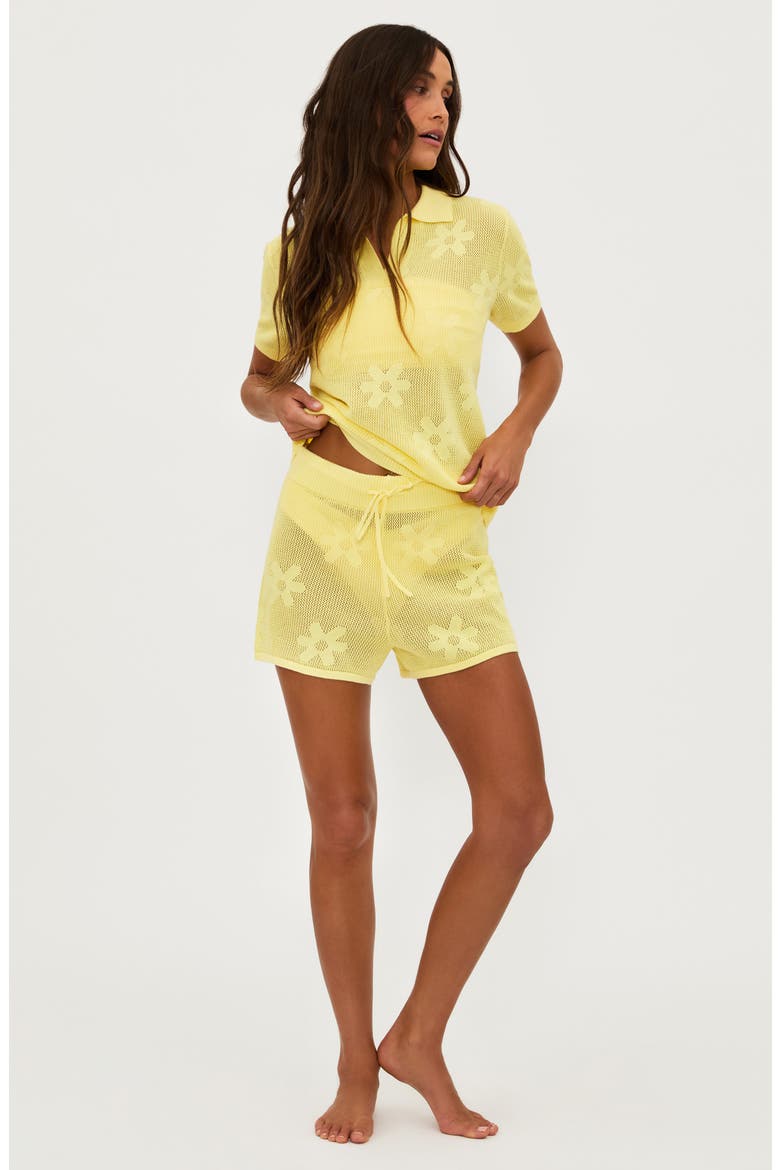 Liliana Semisheer Cotton Cover-Up Top, Alternate, color, BUTTER BLOSSOM