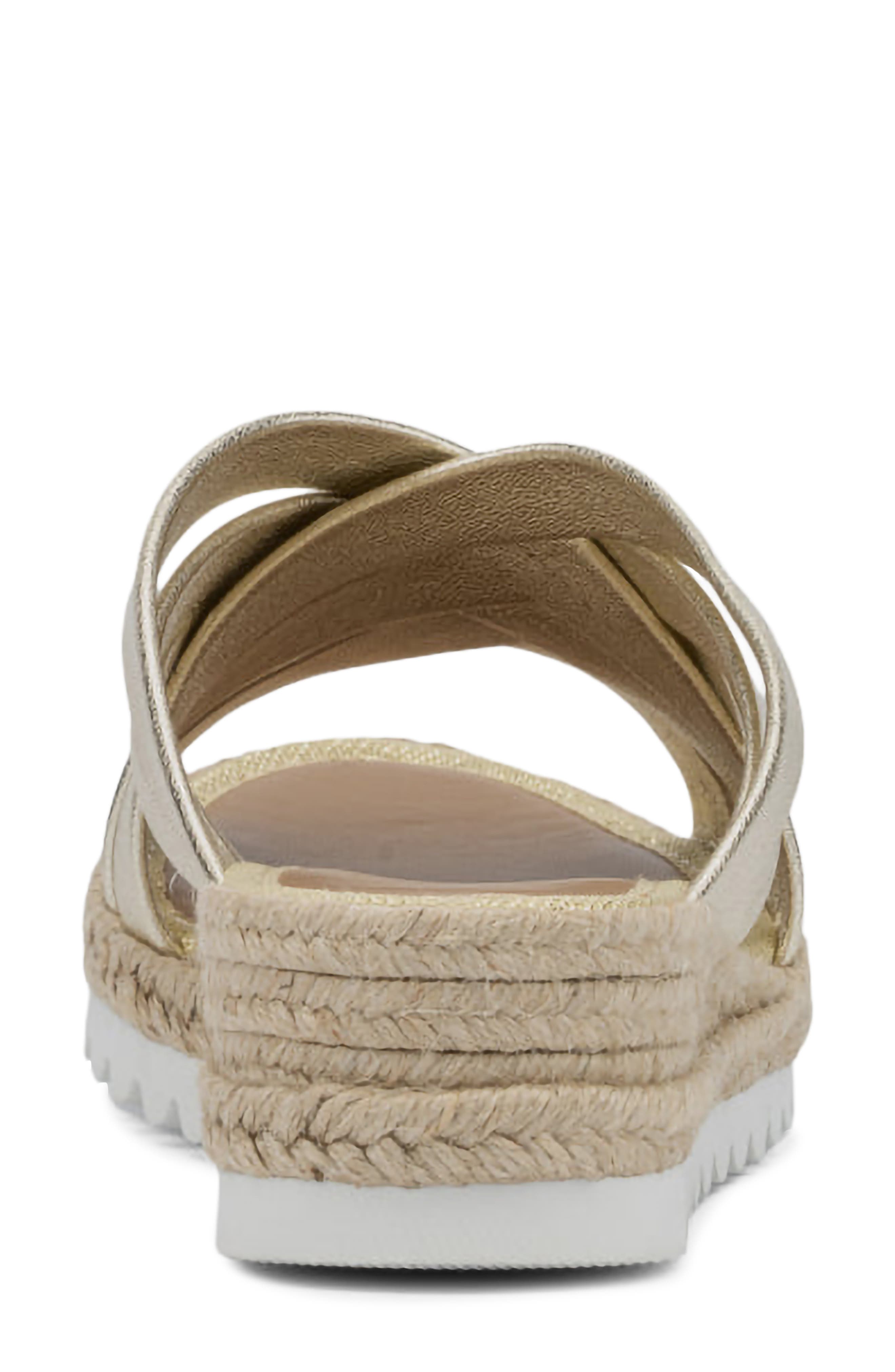 Aquatalia Aura Weatherproof Wedge Sandal, Alternate, color, Platino