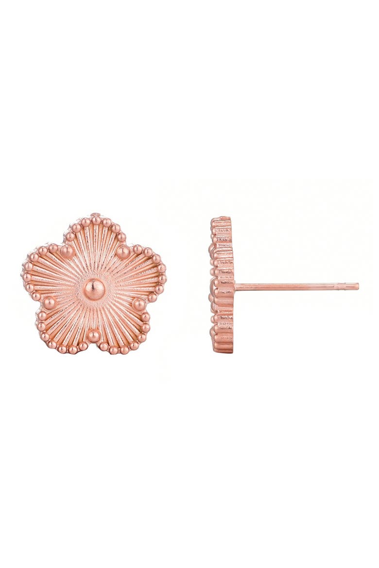 Beaded Flower Stud Earrings, Alternate, color, PINK