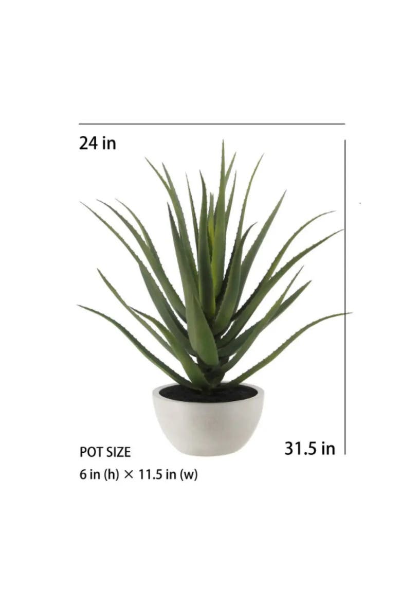 31.5" Artificial Agave Plant, Alternate, color, Green