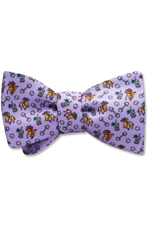 Race Day Silk Printed Bow Tie