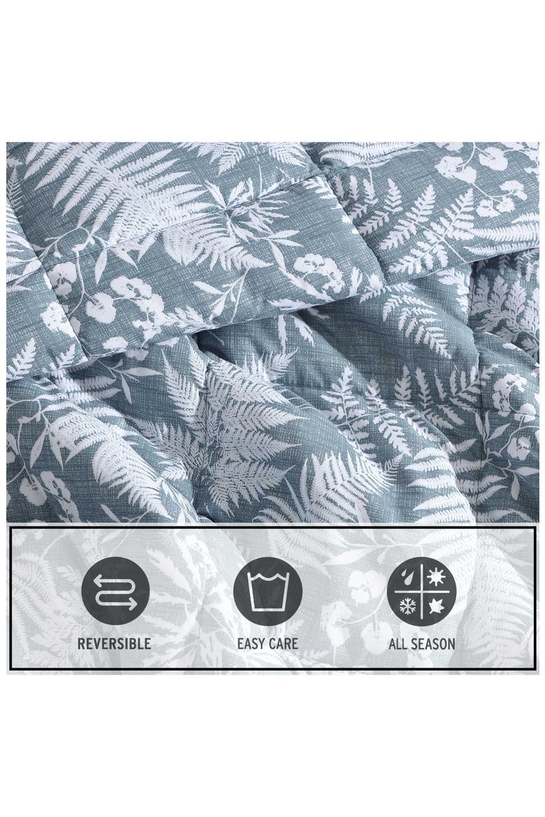 Fern Garden Reversible Comforter Set, Alternate, color, CABANA BLUE