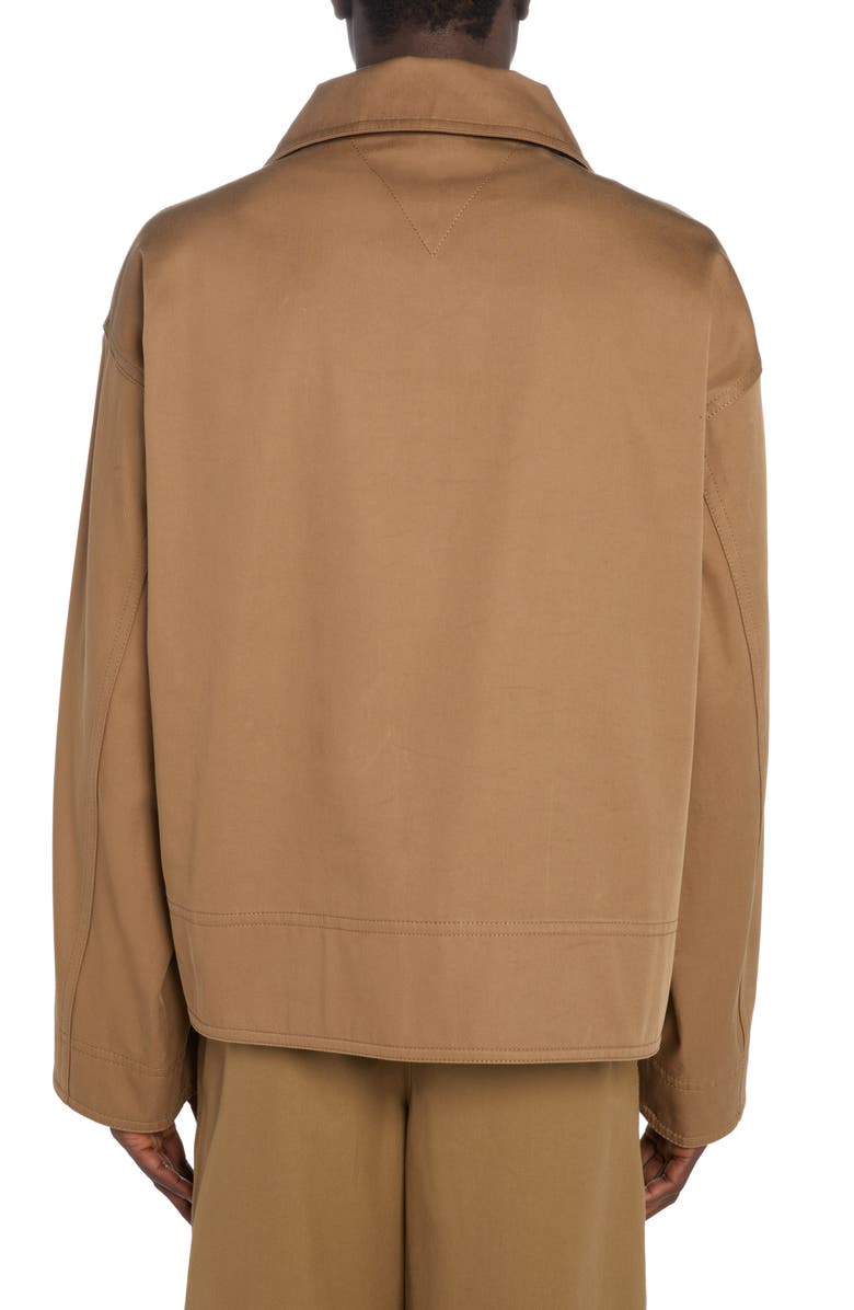 Bottega Veneta Cotton Gabardine Half Zip Jacket, Alternate, color, 