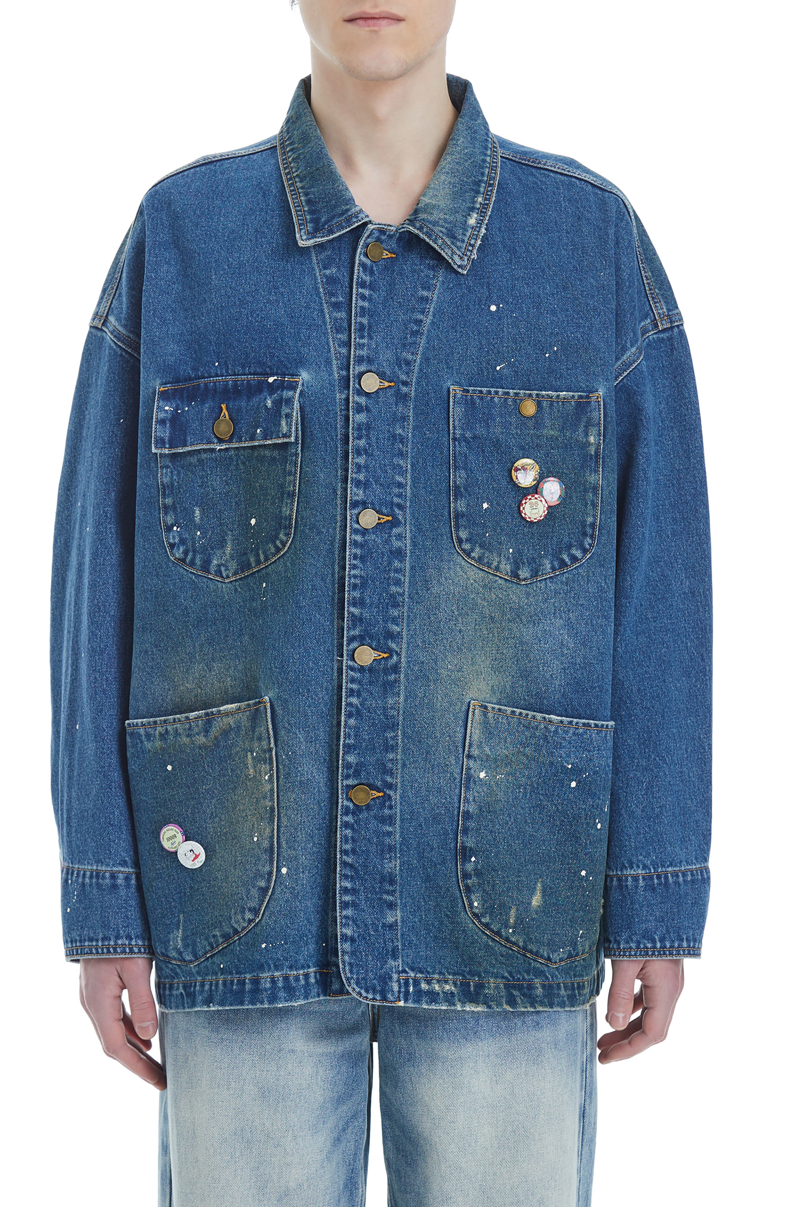 Distressed Denim Painter Jacket