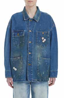 Distressed Denim Painter Jacket