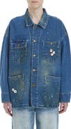 FOUND Distressed Denim Painter Jacket
