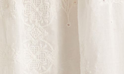 Lucky Brand Patchwork Tiered Cotton Mini Sundress In White