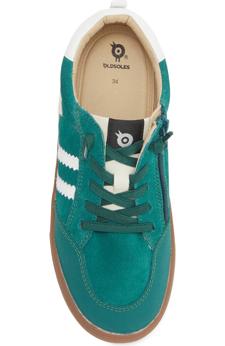 OLD SOLES Kids' Wos Runner Sneaker, Alternate, color, Emerald Suede / Snow