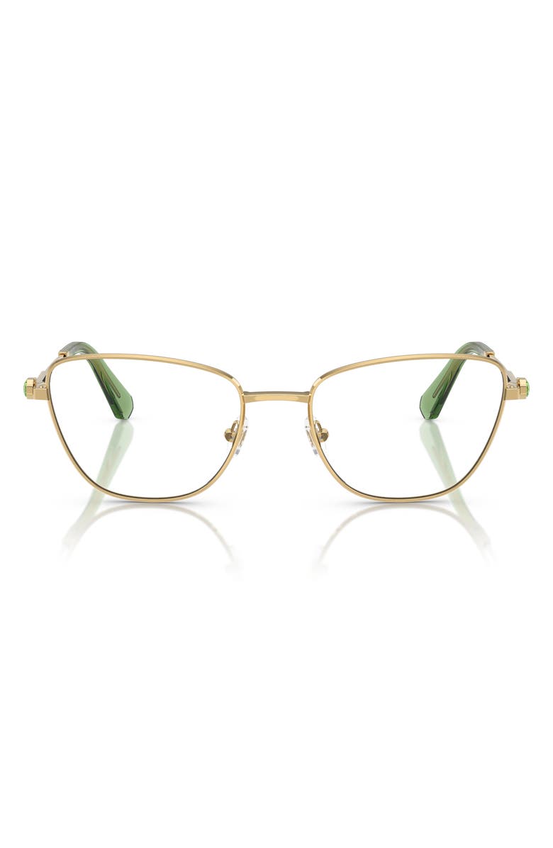 Swarovski 55mm Cat Eye Optical Glasses, Main, color, Gold