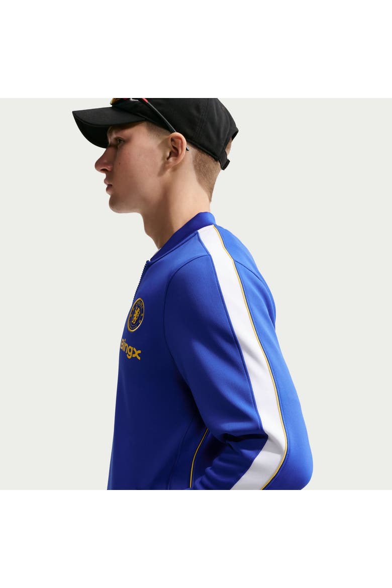 Men's Nike  Blue Chelsea Strike Full-Zip Dri-FIT Jacket, Alternate, color, Blue
