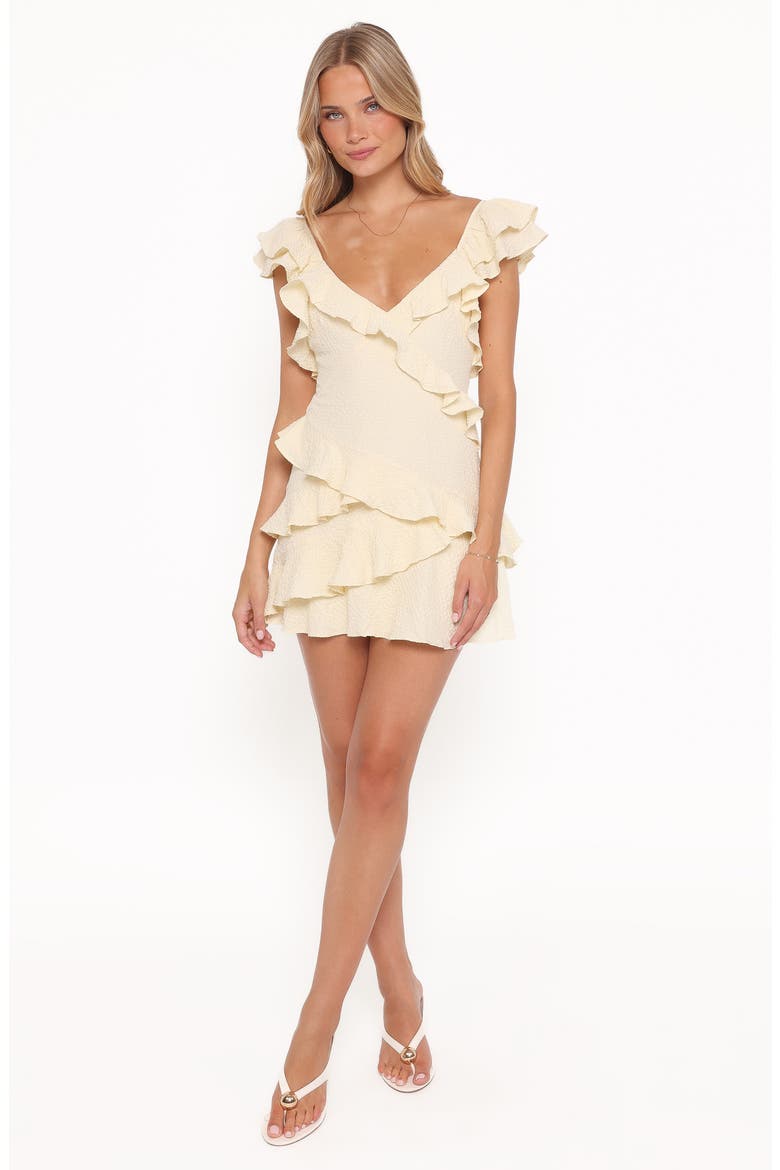 Allery Ruffle Minidress, Alternate, color, YELLOW