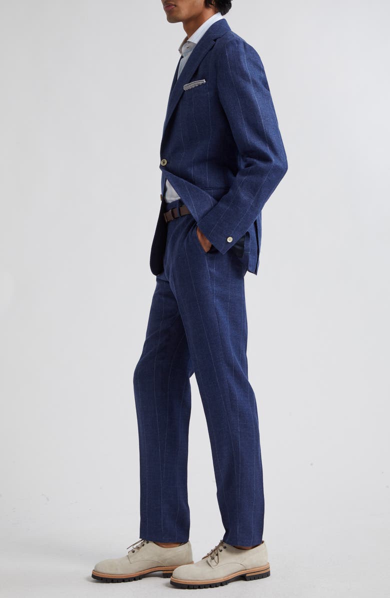 Eleventy Pinstripe Linen Blend Suit, Alternate, color,