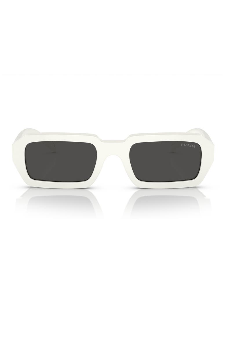 52mm Irregular Sunglasses, Main, color, WHITE