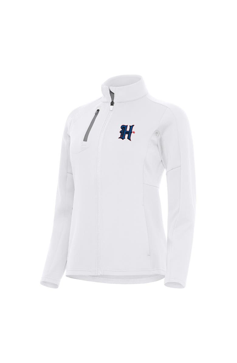ANTIGUA Women's Antigua White Houston Texans H-Town Generation Full-Zip Jacket, Main, color,