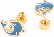 Pip Pop Dolphin Stud Earrings