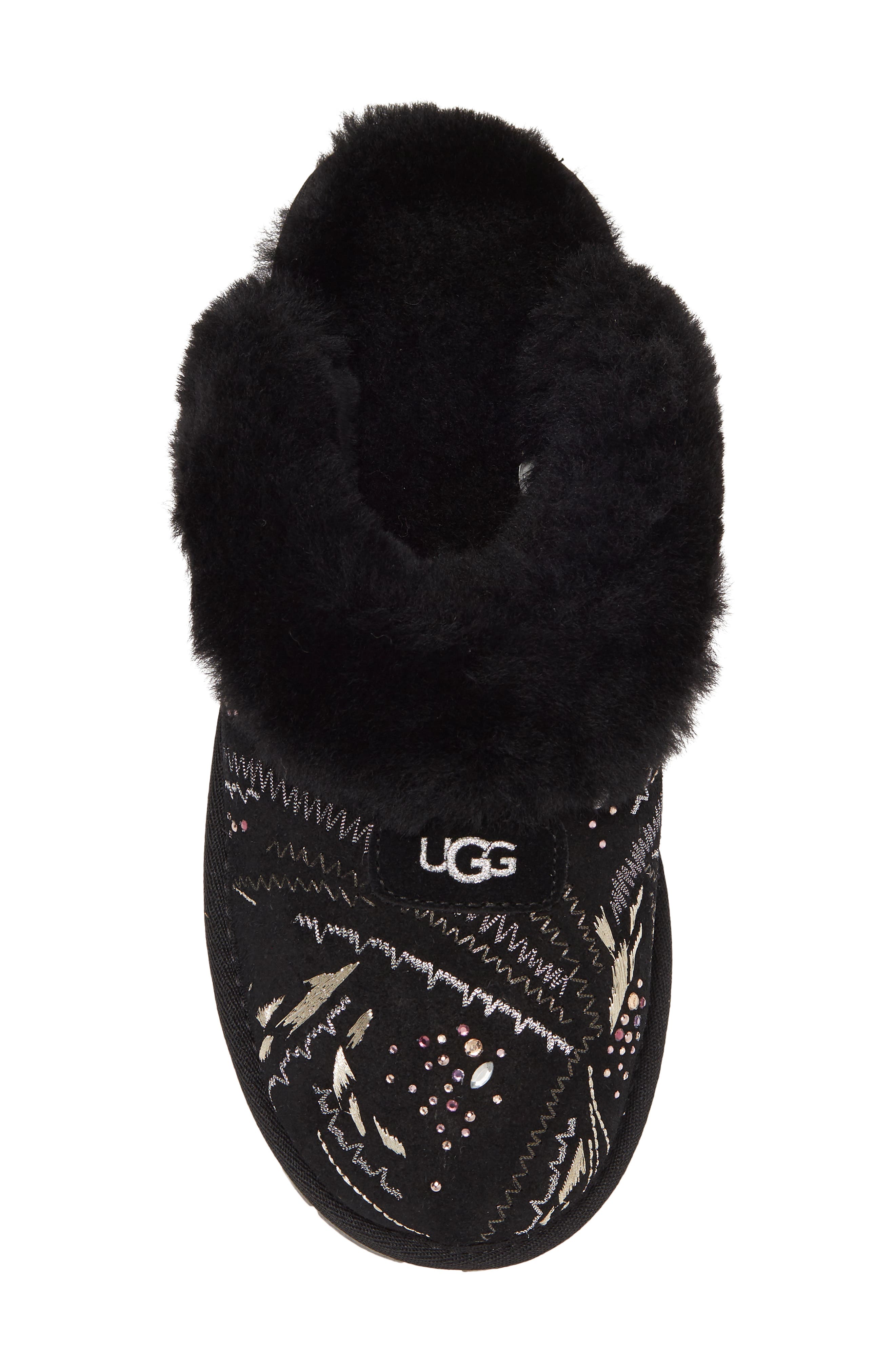 UGG<sup>®</sup> Coquette Gold Burst Genuine Shearling Lined Slipper, Alternate, color, 