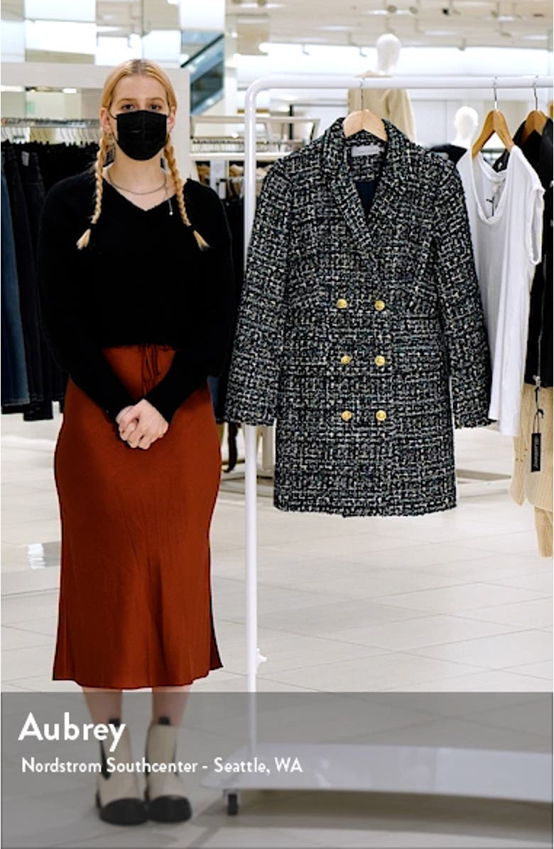 Long Sleeve Tweed Blazer Dress, sales video thumbnail