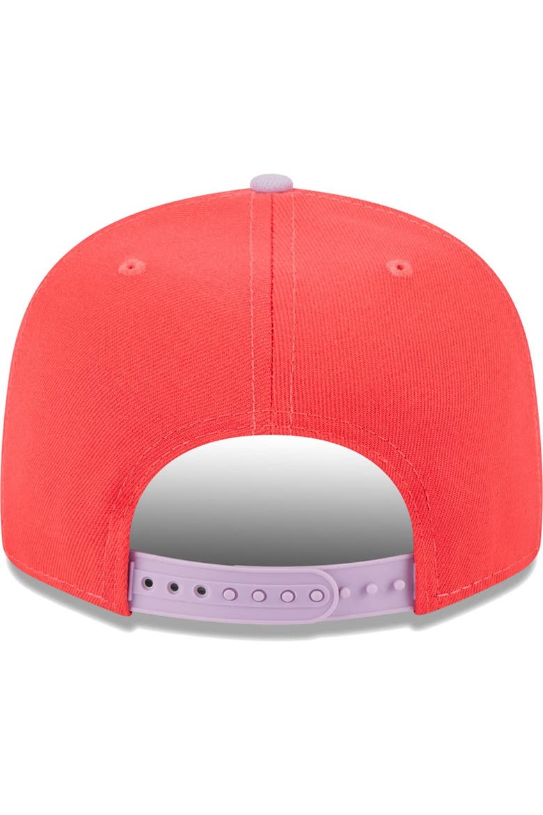 Men's New Era Red/Lavender Arizona Cardinals Two-Tone Color Pack 9FIFTY Snapback Hat, Alternate, color, Red