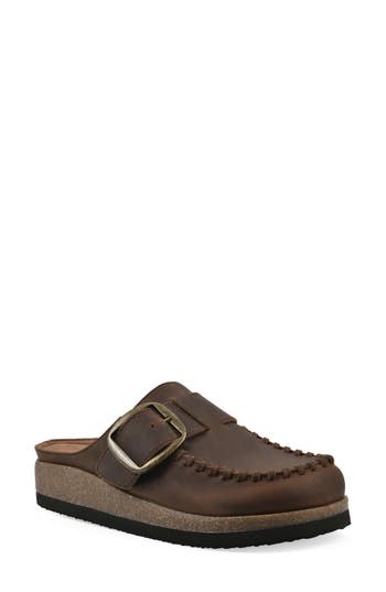 White Mountain Footwear Bayberry Mule In Brown Leather
