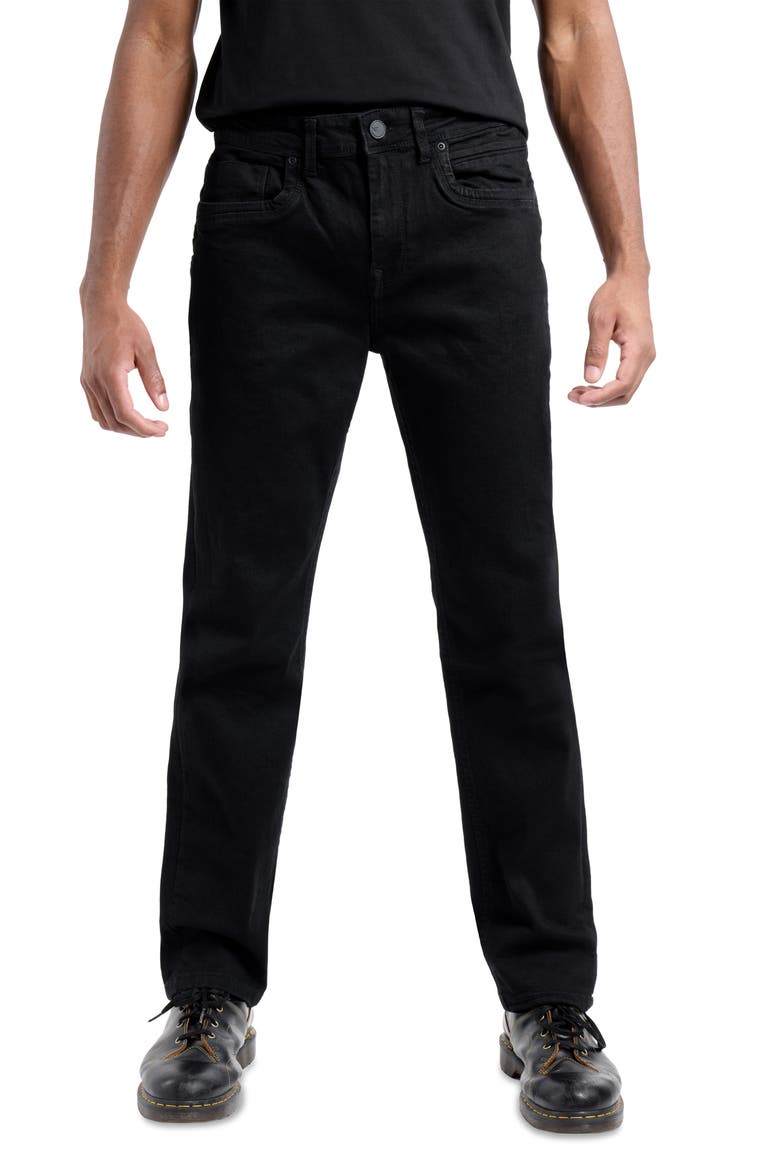 Supersoft Relaxed Slim Fit Skinny Jeans, Main, color, JET BLACK