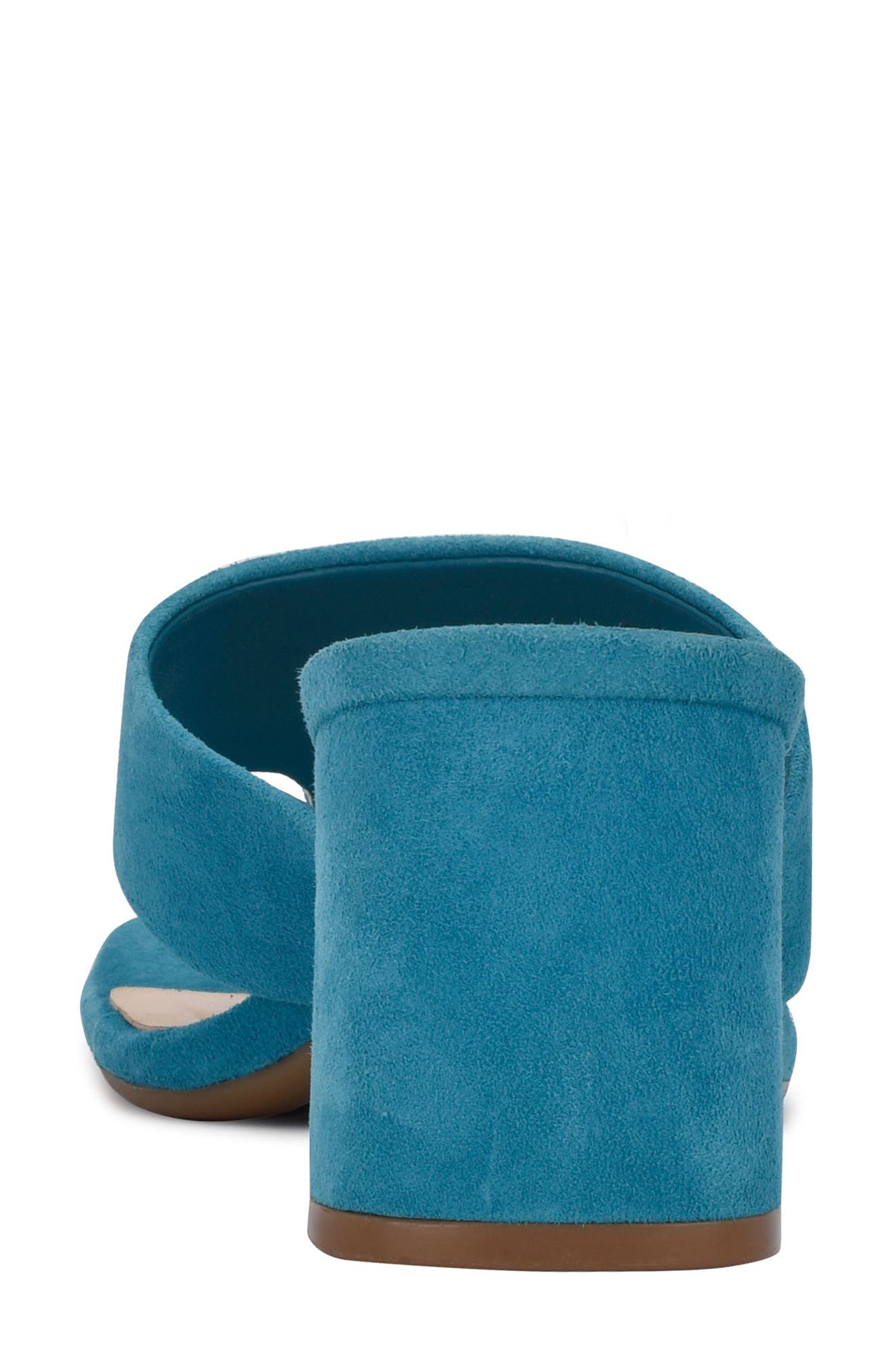 Gelina Slide Sandal, Alternate, color, TEAL SUEDE