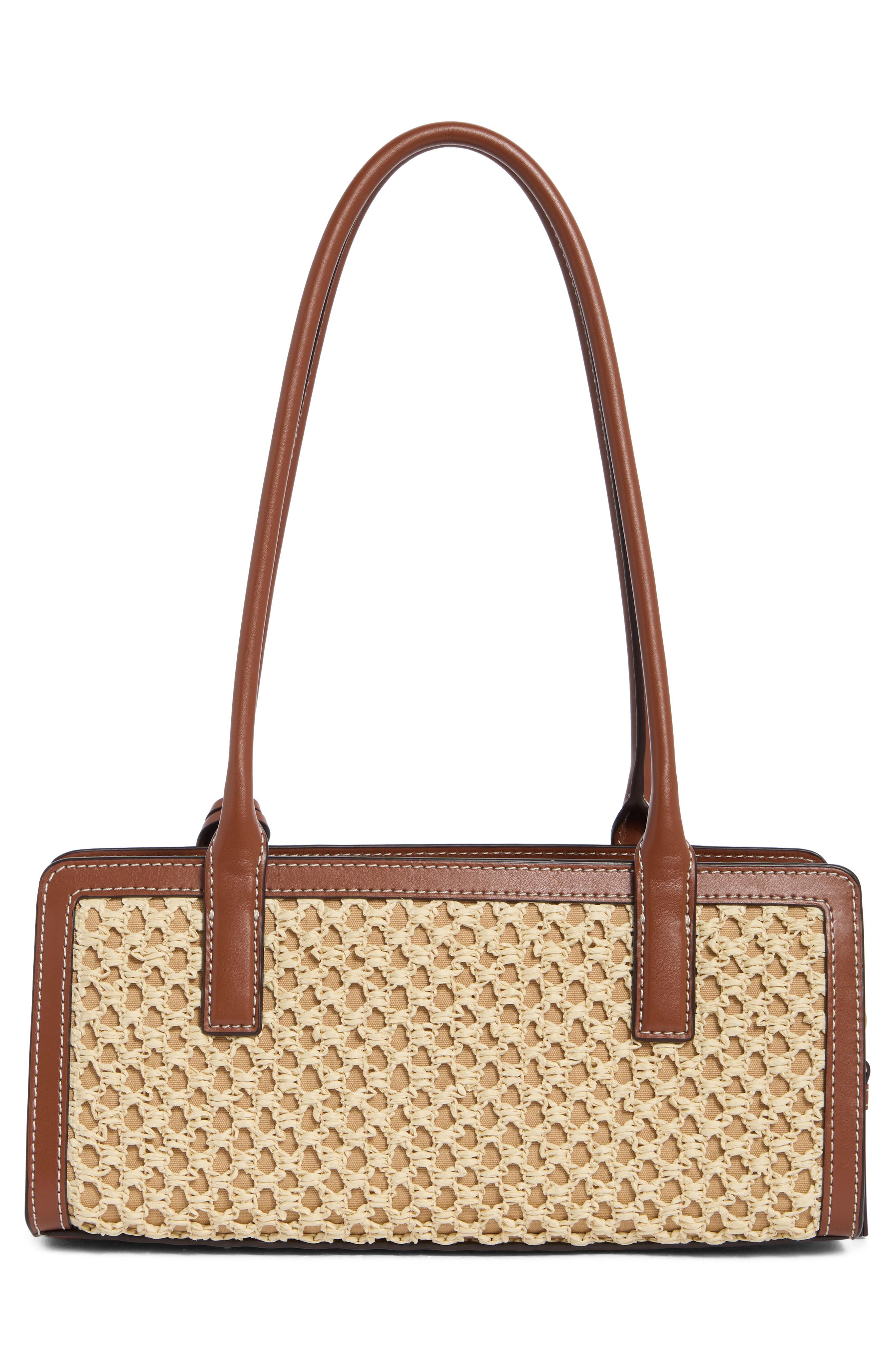 Marc Jacobs Woven Satchel Shoulder Bag, Alternate, color, Natural