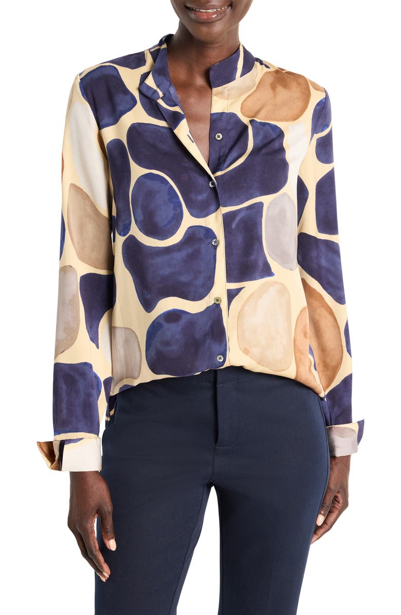 NIC+ZOE Playful Pebble Button-Up Shirt, Main, color,