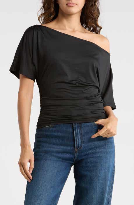 Madden Girl Asymmetric Off the Shoulder Top