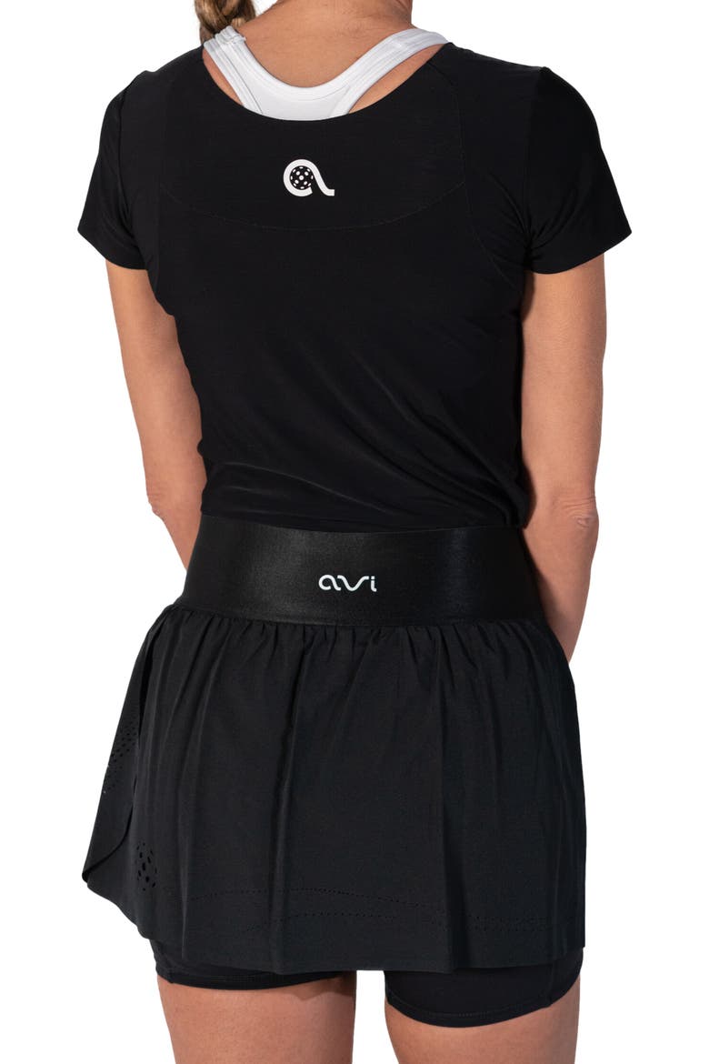 Cross-Court Pickleball Skirt, Alternate, color, Black Beauty