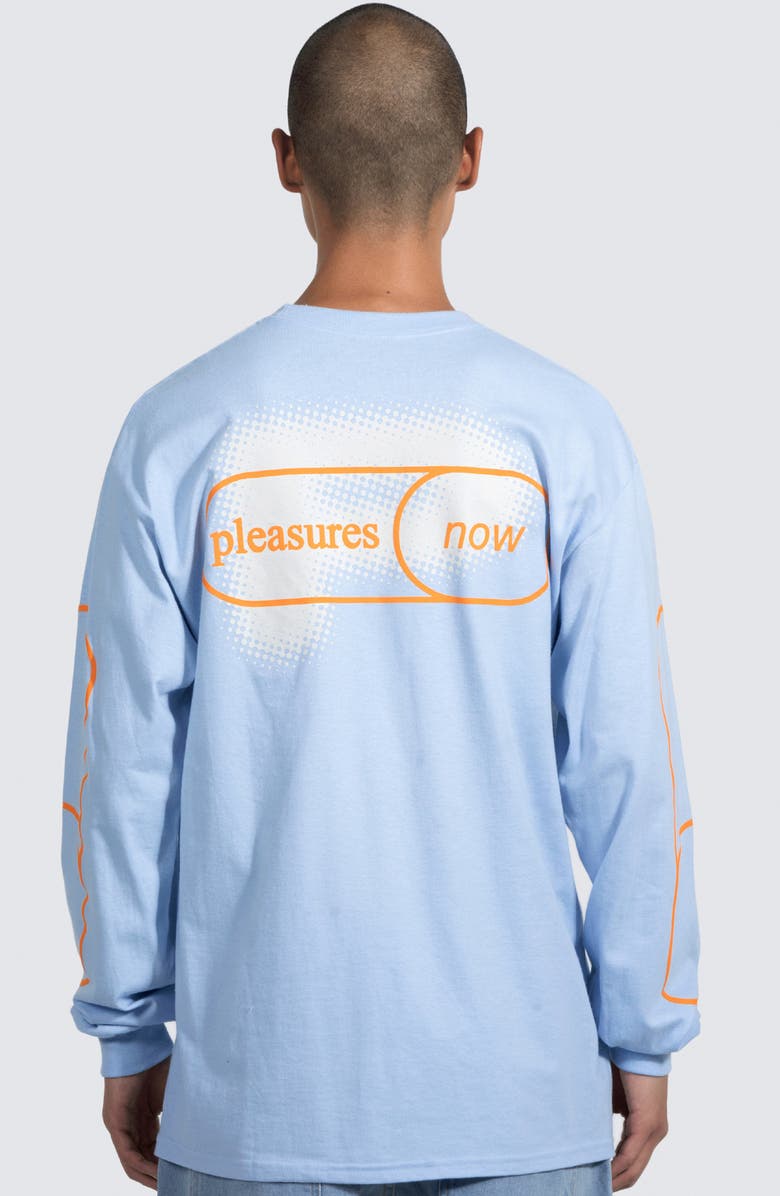 PLEASURES Pixel Long Sleeve Cotton Graphic T-Shirt, Alternate, color, 