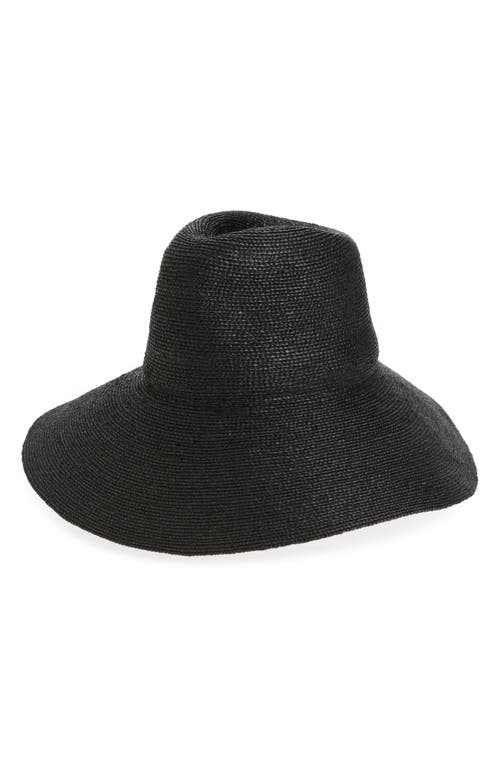 Janessa Leone Colette Wide-brim Raffia Hat In Black