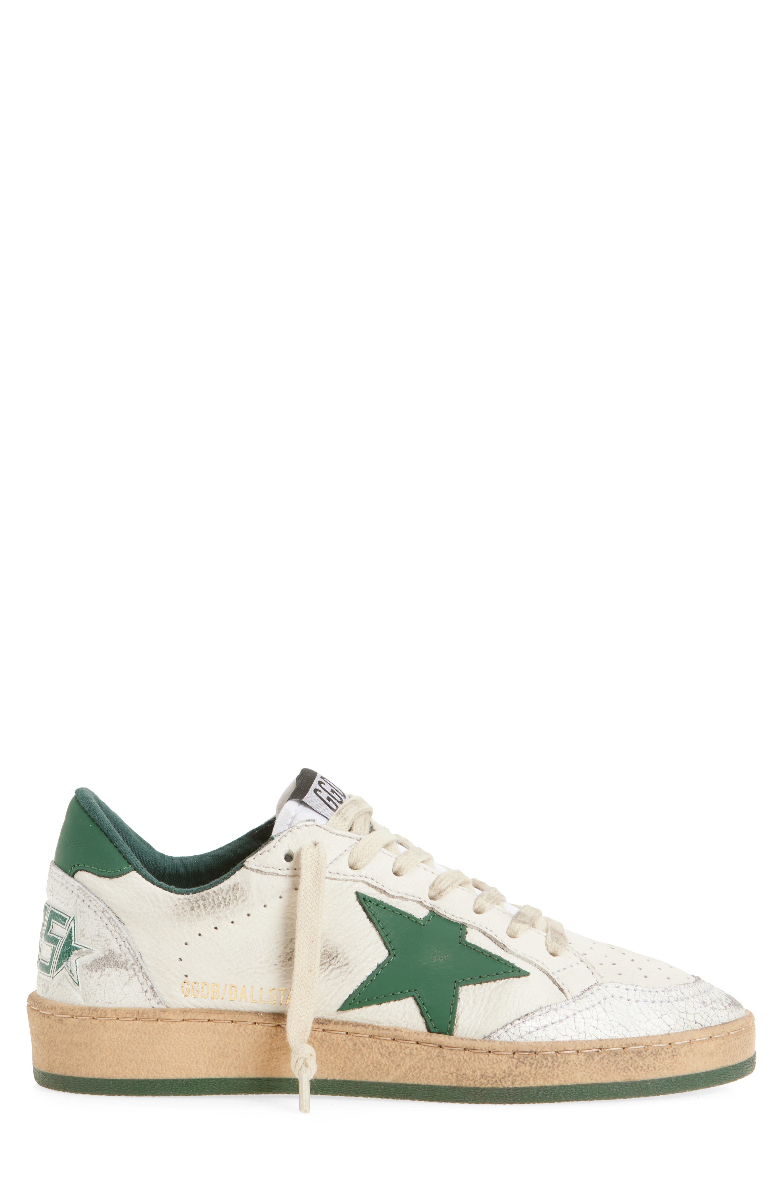 Golden Goose Ball Star Sneaker, Alternate, color, White/ Green