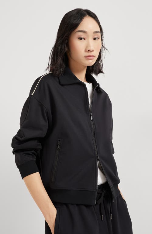 Brunello Cucinelli Women Sweatshirt With Embellishments In Black