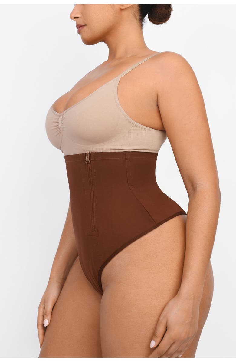Shapellx Side Zip Shaping Panty, Alternate, color, Mocha