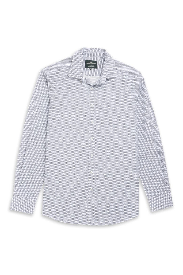 Wiltshire Original Fit Microprint Organic Cotton Button-Up Shirt, Alternate, color, PORCELAIN