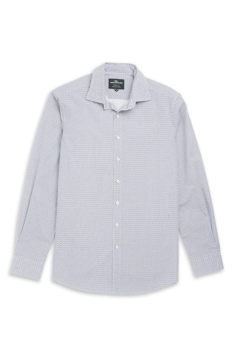 Rodd & Gunn Wiltshire Original Fit Microprint Organic Cotton Button-Up Shirt, Alternate, color, Porcelain