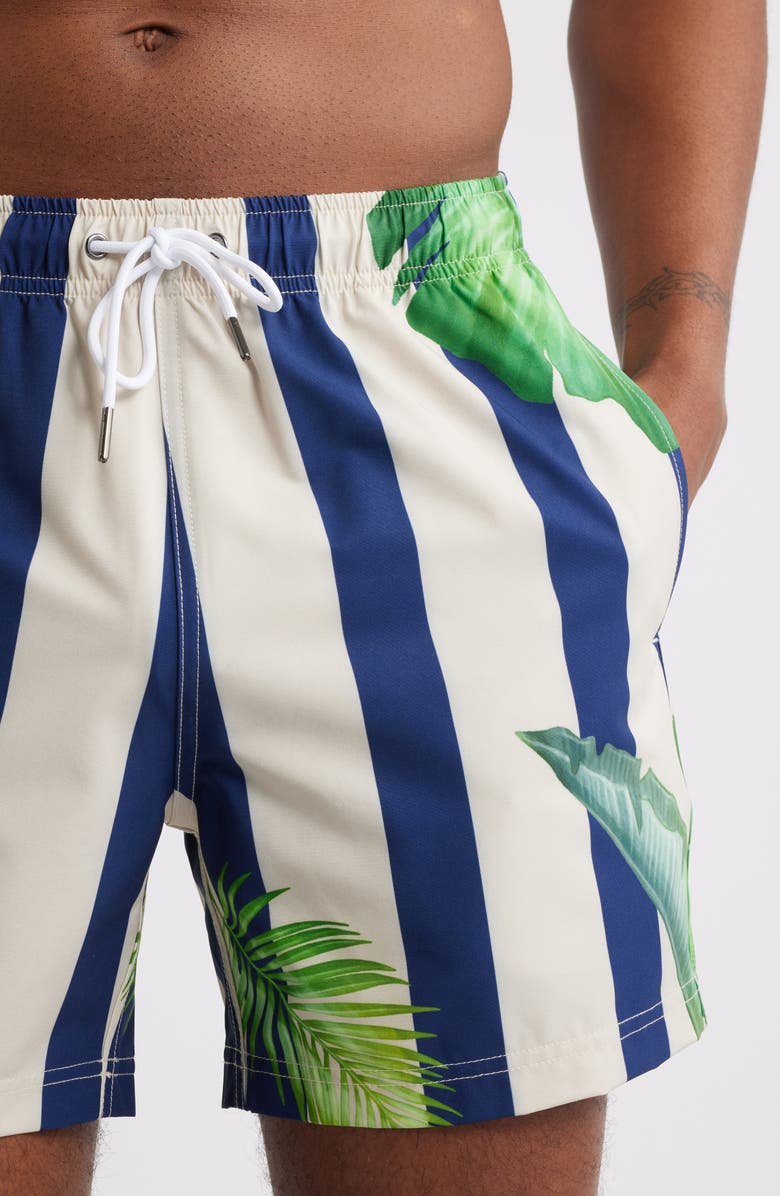 MAVRANS Green Palm Swim Trunks, Alternate, color, Green