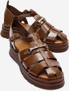 Forever & Always Shoes Riela Leather Buckle Sandal