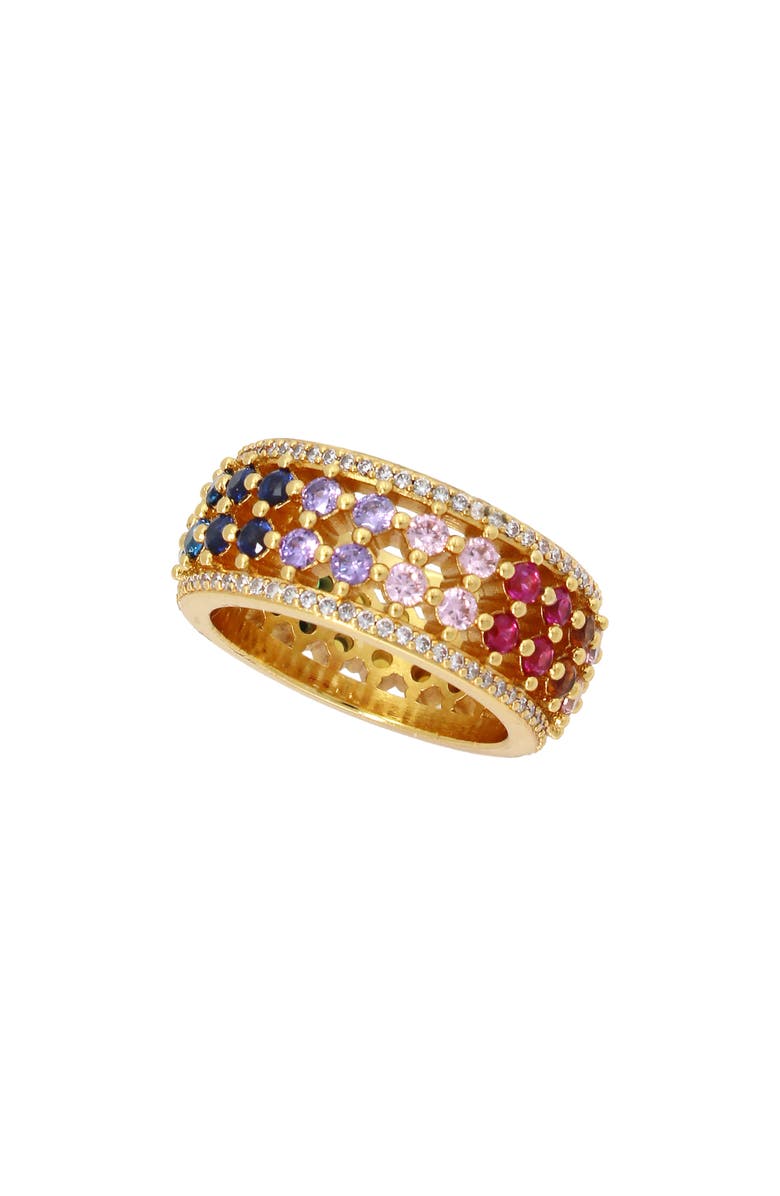Kurt Geiger London Rainbow Pavé Band Ring, Alternate, color,