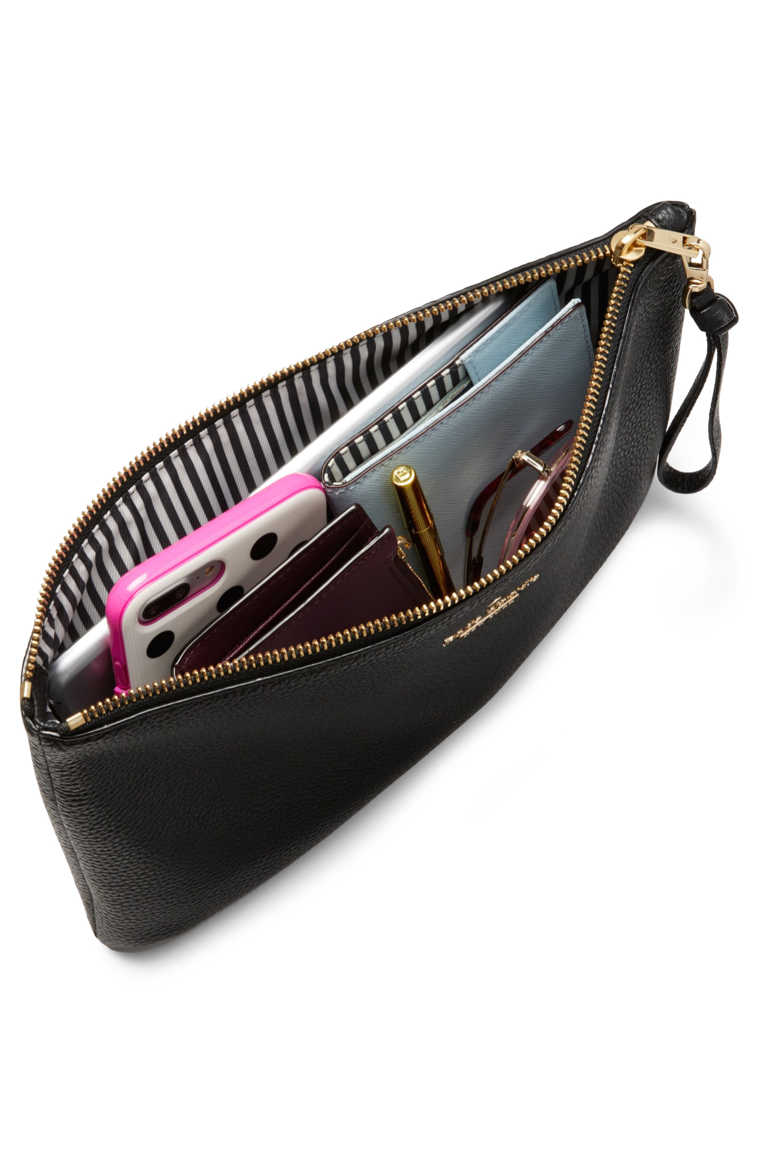 Kate Spade New York jackson street – finley quilted leather clutch, Alternate, color, 