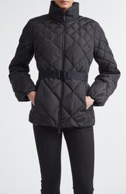 Moncler Balsamine Belted Water Repellent Quilted Down Jacket