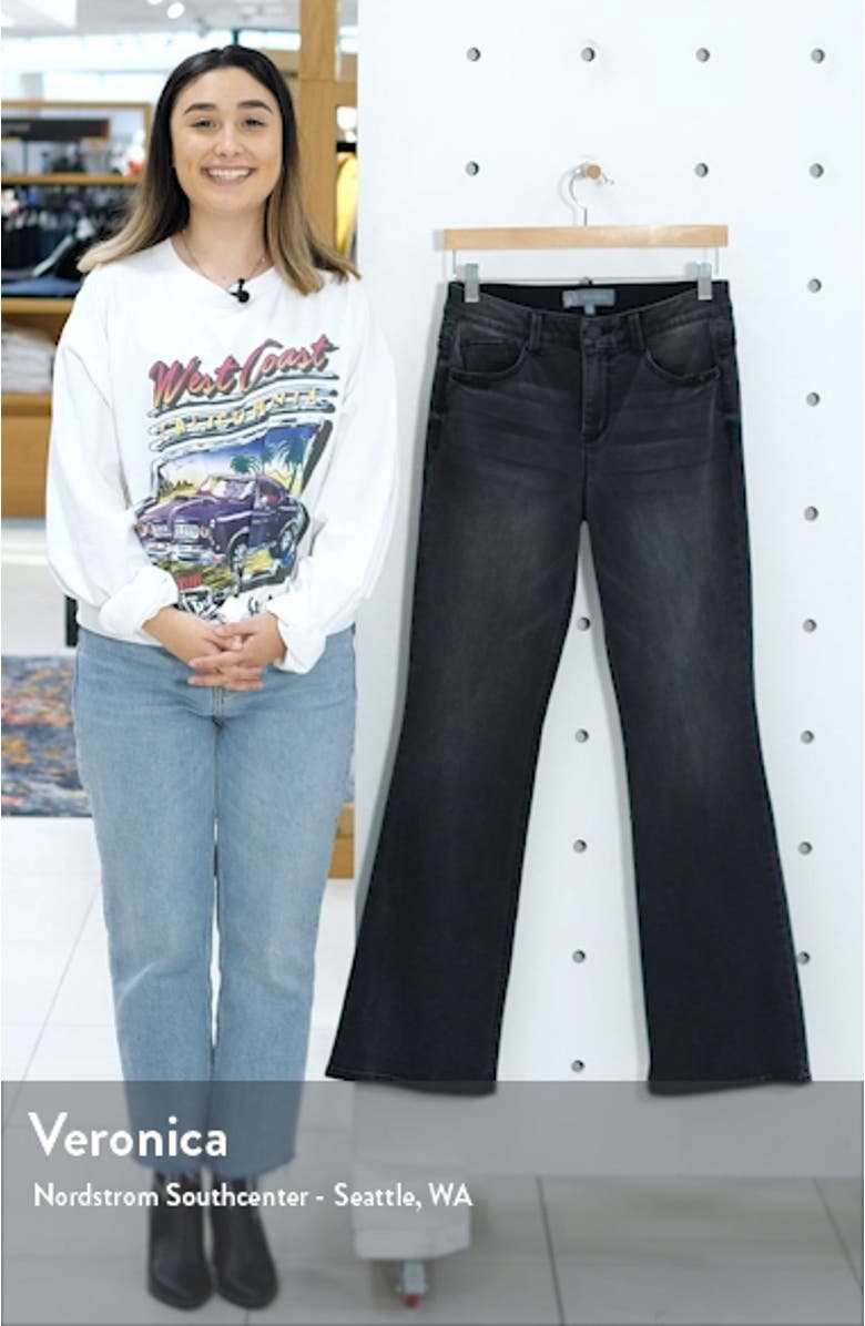 Ab-Solution Itty Bitty High Waist Bootcut Jeans, sales video thumbnail